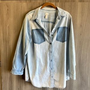 Women’s denim button up shirt
